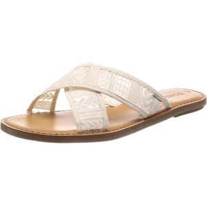 MOVING SALE 🏠 Toms Viv Sandals- Natural Arrow Embroidered Mesh - EUC - Size 8